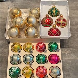 Vintage Christmas Glass Ornaments